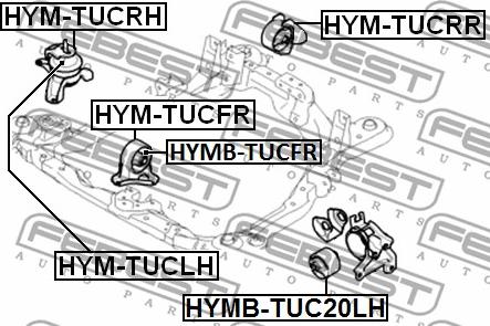 Febest HYM-TUCLH - Nosač motora www.molydon.hr