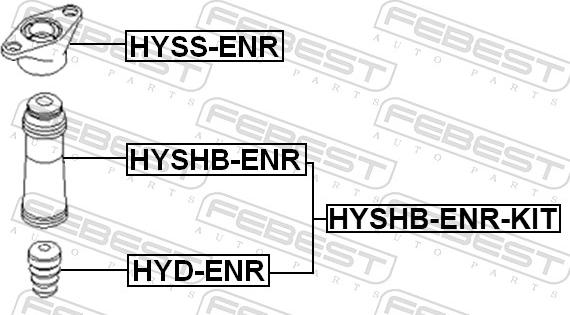 Febest HYSHB-ENR-KIT - Komplet za zaštitu od prasine, amortizer www.molydon.hr