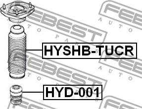 Febest HYSHB-TUCR - Zaštitni poklopac/Manžeta, amortizer www.molydon.hr