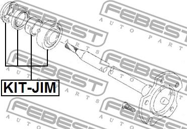 Febest KIT-JIM - Ležaj, Pogonska osovina www.molydon.hr