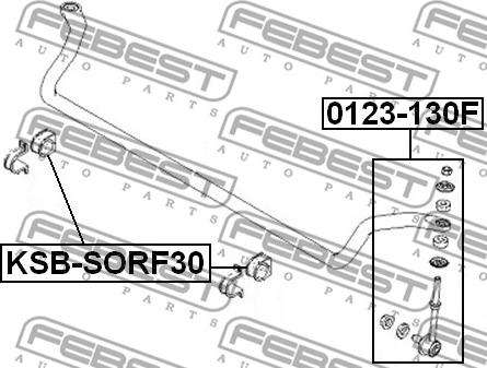 Febest KSB-SORF30 - Čahura Ležaja, stabilizator www.molydon.hr