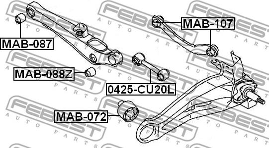 Febest MAB-088Z - Selen / Prigušni blok, Ovjes kotača www.molydon.hr