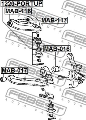 Febest MAB-116 - Selen / Prigušni blok, Ovjes kotača www.molydon.hr