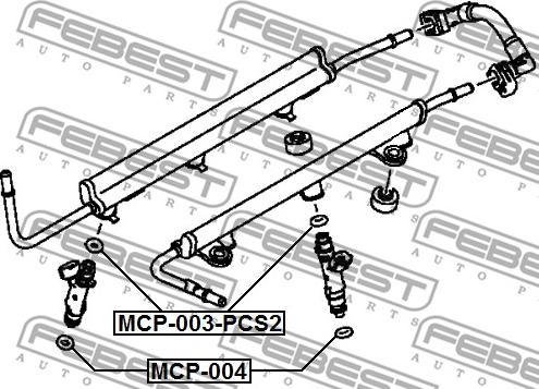 Febest MCP-003-PCS2 - Brtveni prsten, ventil za ubrizgavanje goriva www.molydon.hr