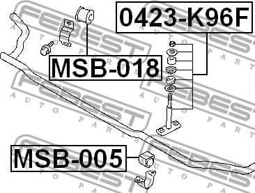 Febest MSB-018 - Čahura Ležaja, stabilizator www.molydon.hr