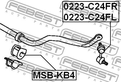 Febest MSB-KB4 - Čahura Ležaja, stabilizator www.molydon.hr