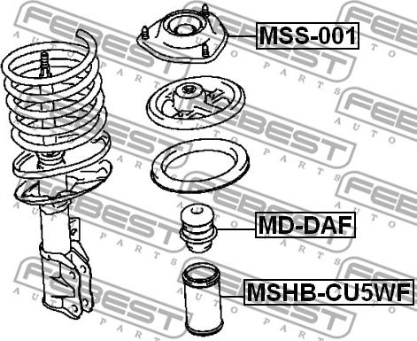 Febest MSS-001 - Nosač amortizera www.molydon.hr