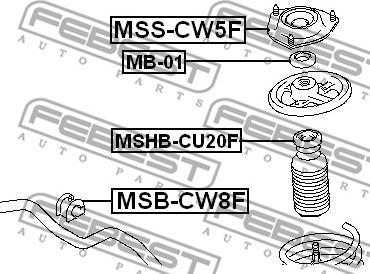 Febest MSS-CW5F - Nosač amortizera www.molydon.hr