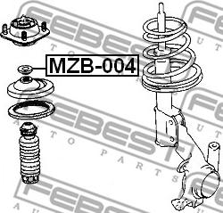 Febest MZB-004 - Kotrljajuci Ležaj, Nosač amortizera www.molydon.hr