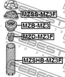 Febest MZD-MZ3F - Gumeni granicnik, Ovjes www.molydon.hr