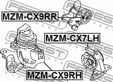 Febest MZM-CX9RH - Nosač motora www.molydon.hr