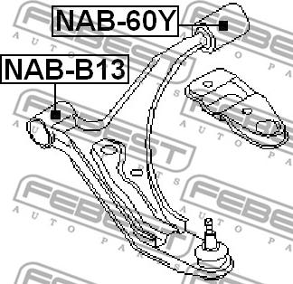 Febest NAB-60Y - NISSAN SUNNY N14 90-95 /REAR, FRONT ARM/ www.molydon.hr