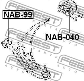 Febest NAB-040 - Selen / Prigušni blok, Ovjes kotača www.molydon.hr