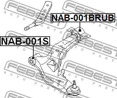 Febest NAB-001BRUB - Selen / Prigušni blok, Ovjes kotača www.molydon.hr