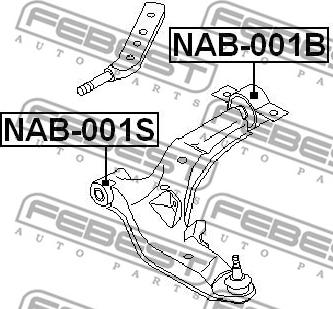 Febest NAB-001B - Selen / Prigušni blok, Ovjes kotača www.molydon.hr