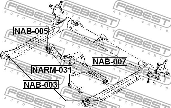 Febest NARM-031 - Rame, Nezavisna poluga za ovjes kotača www.molydon.hr