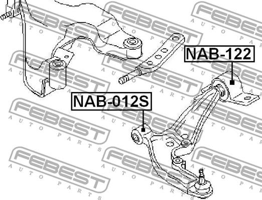 Febest NAB-122 - Selen / Prigušni blok, Ovjes kotača www.molydon.hr