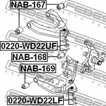 Febest NAB-167 - Selen / Prigušni blok, Ovjes kotača www.molydon.hr