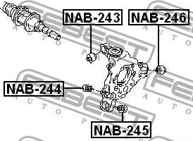 Febest NAB-243 - Selen / Prigušni blok, Ovjes kotača www.molydon.hr