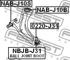 Febest NAB-J10B - Selen / Prigušni blok, Ovjes kotača www.molydon.hr