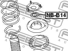 Febest NB-B14 - Kotrljajuci Ležaj, Nosač amortizera www.molydon.hr