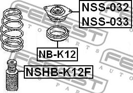 Febest NSHB-K12F - Gumeni granicnik, Ovjes www.molydon.hr