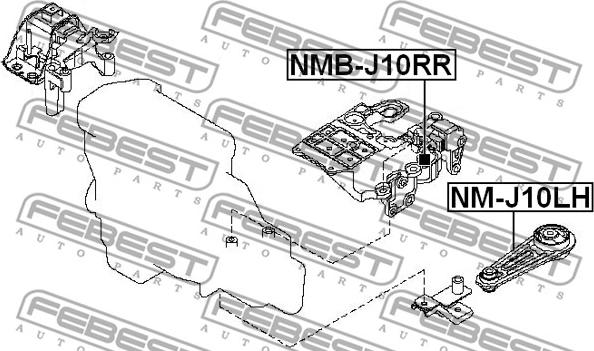 Febest NM-J10LH - Nosač motora www.molydon.hr