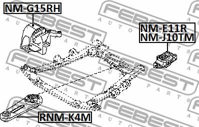 Febest NM-G15RH - Nosač motora www.molydon.hr