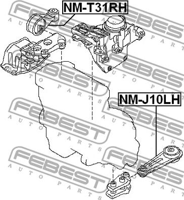 Febest NM-T31RH - Nosač motora www.molydon.hr