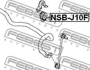 Febest NSB-J10F - Čahura Ležaja, stabilizator www.molydon.hr