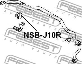 Febest NSB-J10R - Čahura Ležaja, stabilizator www.molydon.hr