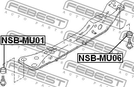 Febest NSB-MU01 - Ležište | Držač | Uležištenje, tijelo osovine www.molydon.hr