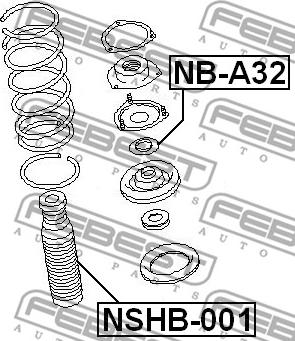 Febest NSHB-001 - Gumeni granicnik, Ovjes www.molydon.hr