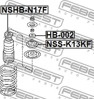 Febest NSS-K13KF - Nosač amortizera www.molydon.hr