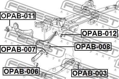 Febest OPAB-012 - Selen / Prigušni blok, Ovjes kotača www.molydon.hr