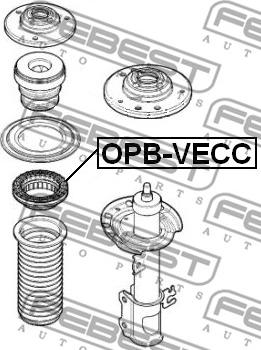 Febest OPB-VECC - Kotrljajuci Ležaj, Nosač amortizera www.molydon.hr