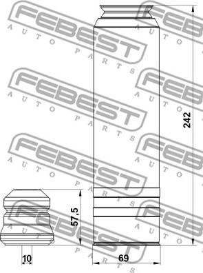 Febest OPSHB-ASJR-KIT - Komplet za zaštitu od prasine, amortizer www.molydon.hr