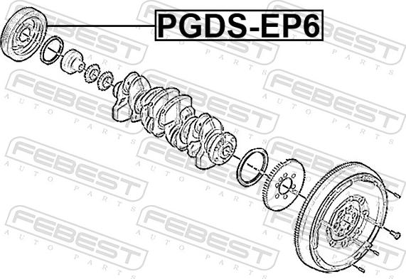 Febest PGDS-EP6 - Remenica, radilica www.molydon.hr