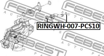 Febest RINGWH-007-PCS10 - Brtva, prirubnica za rashladnu tekućinu www.molydon.hr