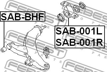 Febest SAB-001R - Selen / Prigušni blok, Ovjes kotača www.molydon.hr