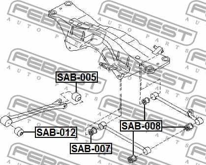 Febest SAB-012 - Selen / Prigušni blok, Ovjes kotača www.molydon.hr