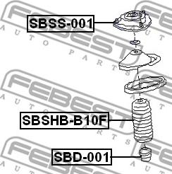 Febest SBSS-001 - Nosač amortizera www.molydon.hr