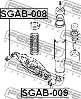 Febest SGAB-008 - Selen / Prigušni blok, Ovjes kotača www.molydon.hr