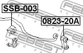 Febest SSB-003 - Čahura Ležaja, stabilizator www.molydon.hr