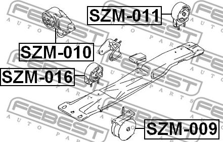 Febest SZM-016 - Nosač motora www.molydon.hr