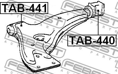 Febest TAB-440 - TOYOTA PASEO 90-99 /REAR, FRONT LOWER ARM/ www.molydon.hr