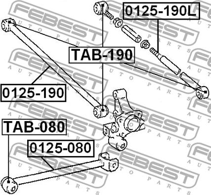 Febest TAB-080 - Selen / Prigušni blok, Ovjes kotača www.molydon.hr