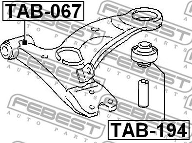 Febest TAB-194 - Selen / Prigušni blok, Ovjes kotača www.molydon.hr