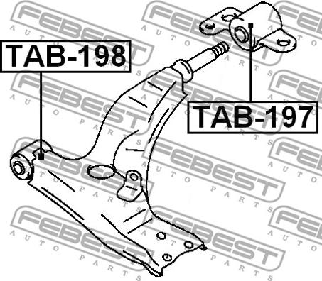 Febest TAB-197 - Selen / Prigušni blok, Ovjes kotača www.molydon.hr