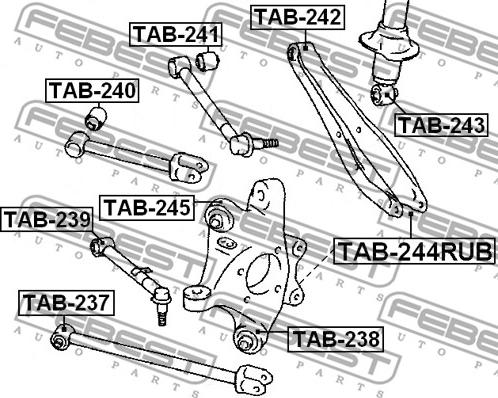 Febest TAB-244RUB - Selen / Prigušni blok, Ovjes kotača www.molydon.hr